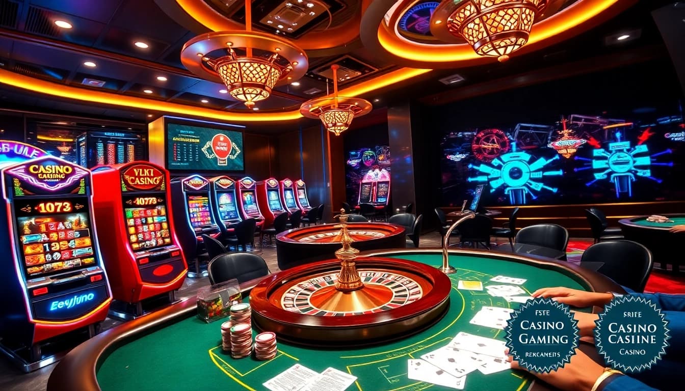 Découvrez l'excitation d'un casino fiable en ligne avec des jeux numériques dynamiques et des interfaces de paris vibrant.