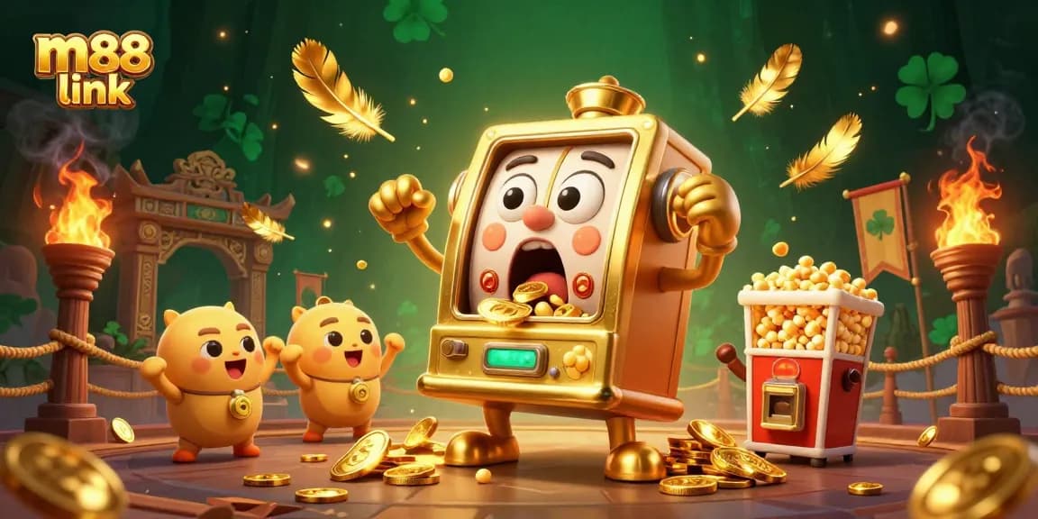 Experience big wins with m88 link in an exciting online casino setting packed with festive elements.