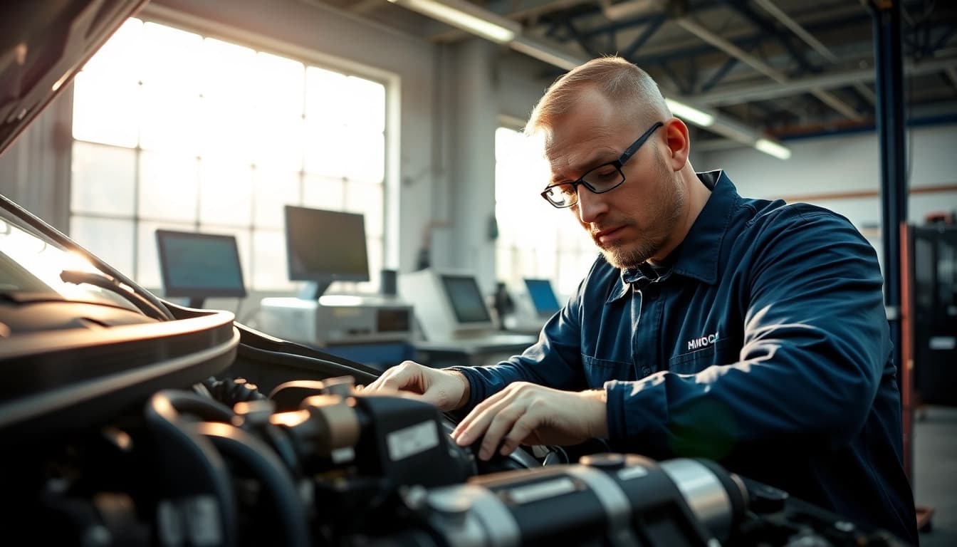 Discover mechanical breakdown coverage alternative through a mechanic's inspection of a car's engine.