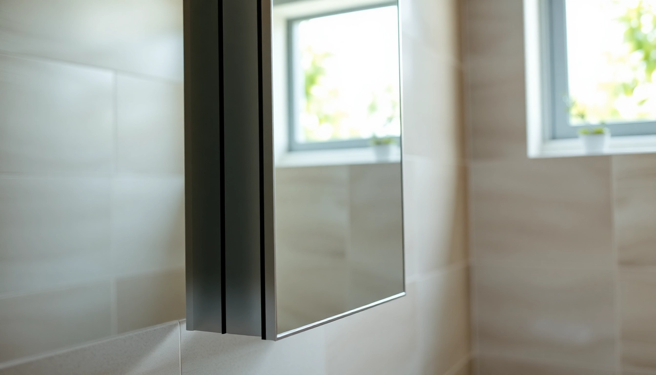Enhance your space with a stylish mirrored bathroom cabinet with light illuminating your reflection.