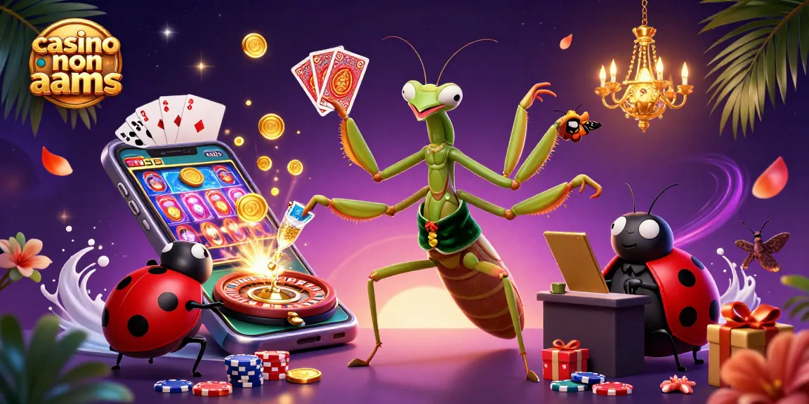 Scopri l'energia dei casino non AAMS con una mantide gigante e un personale attento, nel cuore dell'azione.