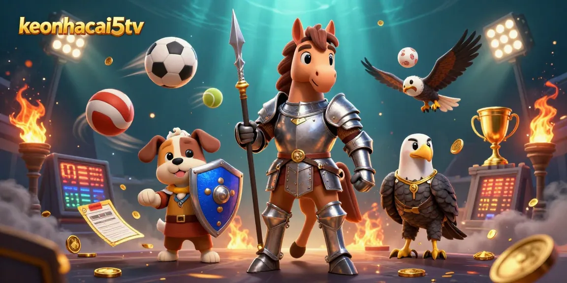 Betting excitement captured in ultra-detailed 3D art featuring keonhacai5tv characters in action.
