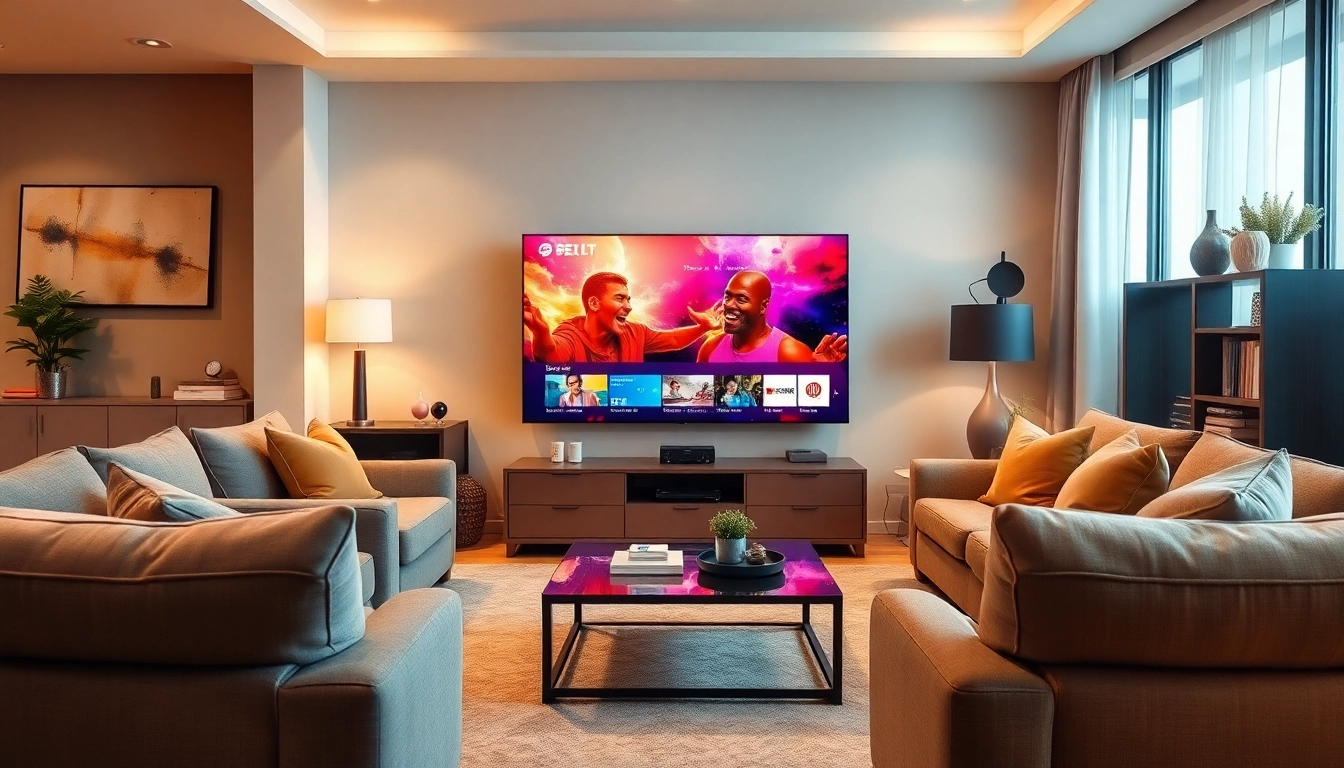 Watch immersive content on your iron tv in a stylish living room setup.