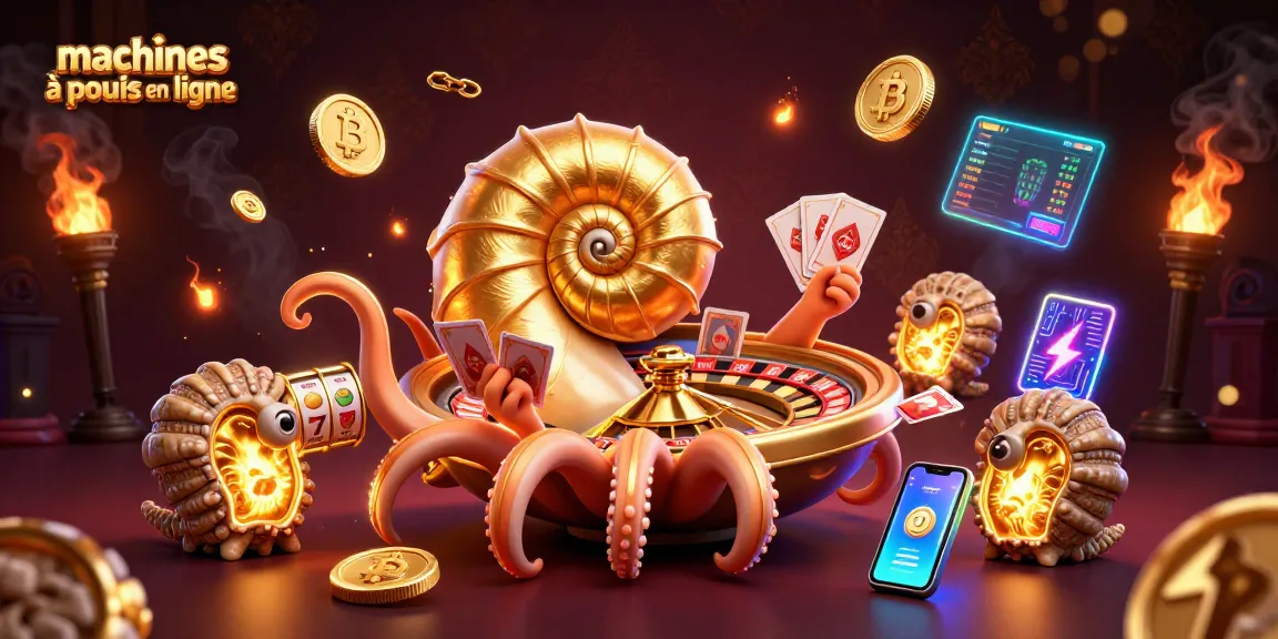 Jouez aux machines à sous en ligne avec une illustration 3D captivante et des éléments de casino enrichis.