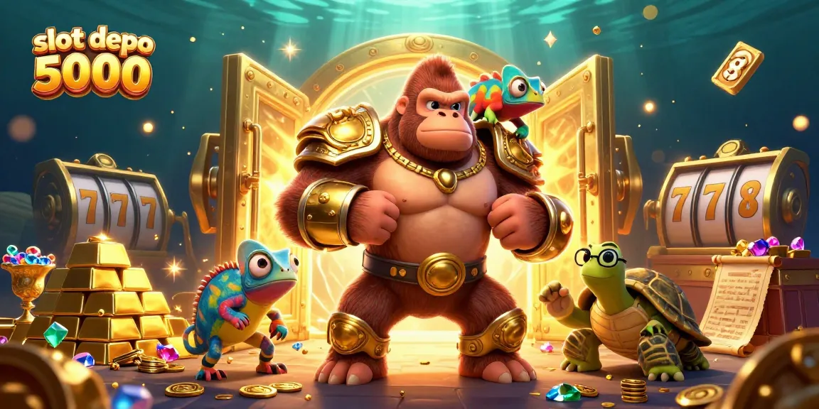Experience thrilling gameplay at slot depo 5000, featuring vibrant casino elements and action-packed scenes.