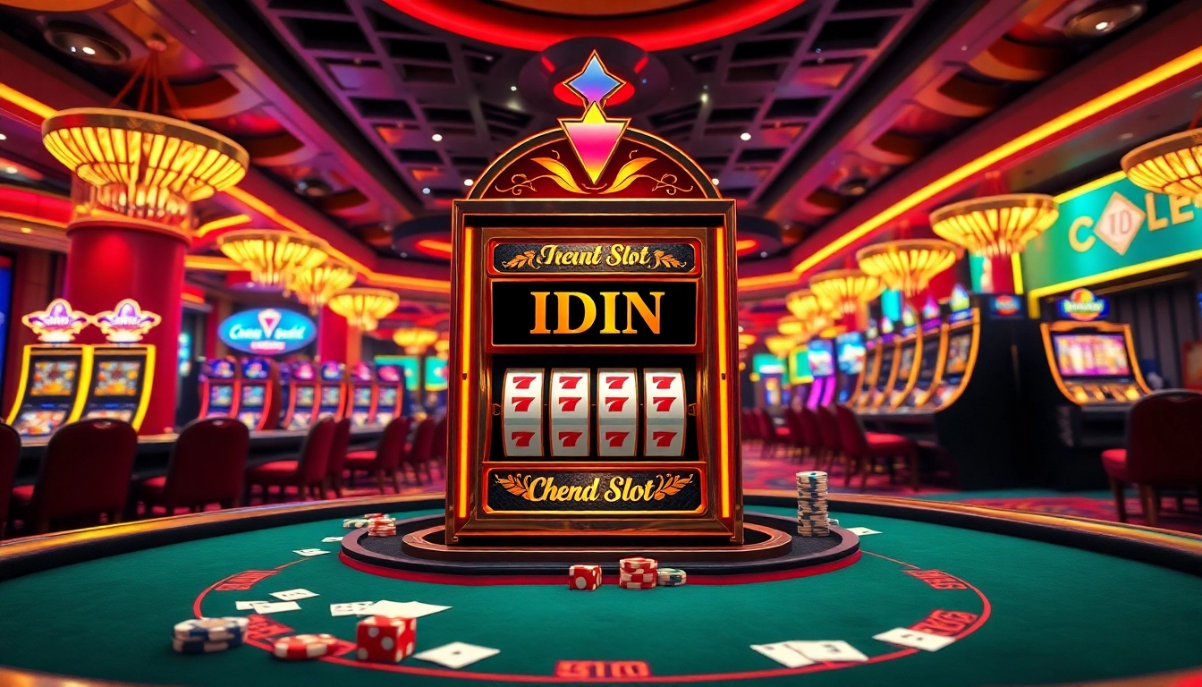 Experience luxury and excitement at the IDN Slot machine in a vibrant casino setting.