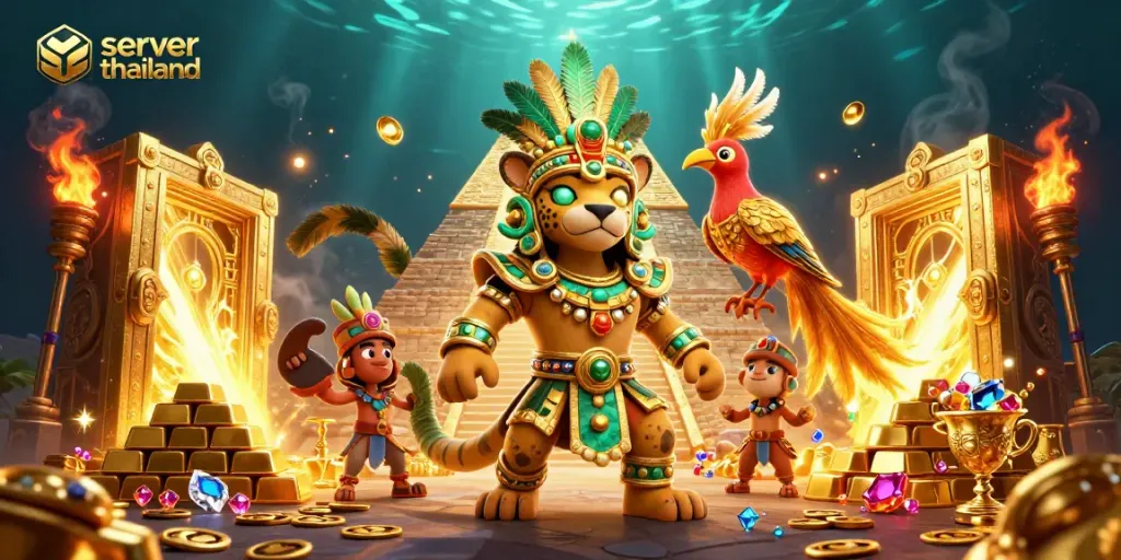 Experience thrilling gameplay with server thailand offerings, featuring a vibrant casino scene full of excitement.