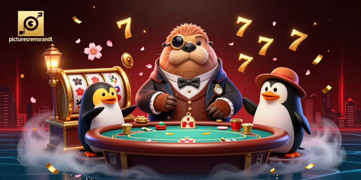 Gambarkan pengalaman bermain slot yang menyenangkan di picturesrembrandt dengan walrus dan penguin dalam aksi poker.