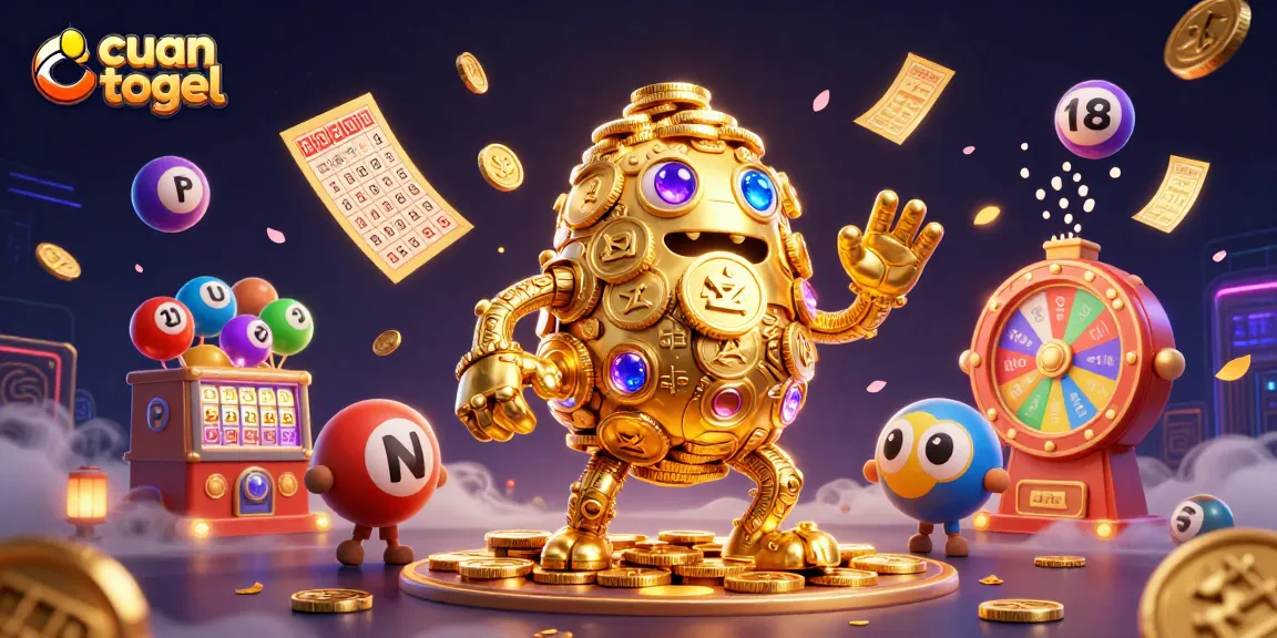 Experience winnings with cuan togel in this vibrant, dynamic 3D casino scene featuring colorful lottery elements.