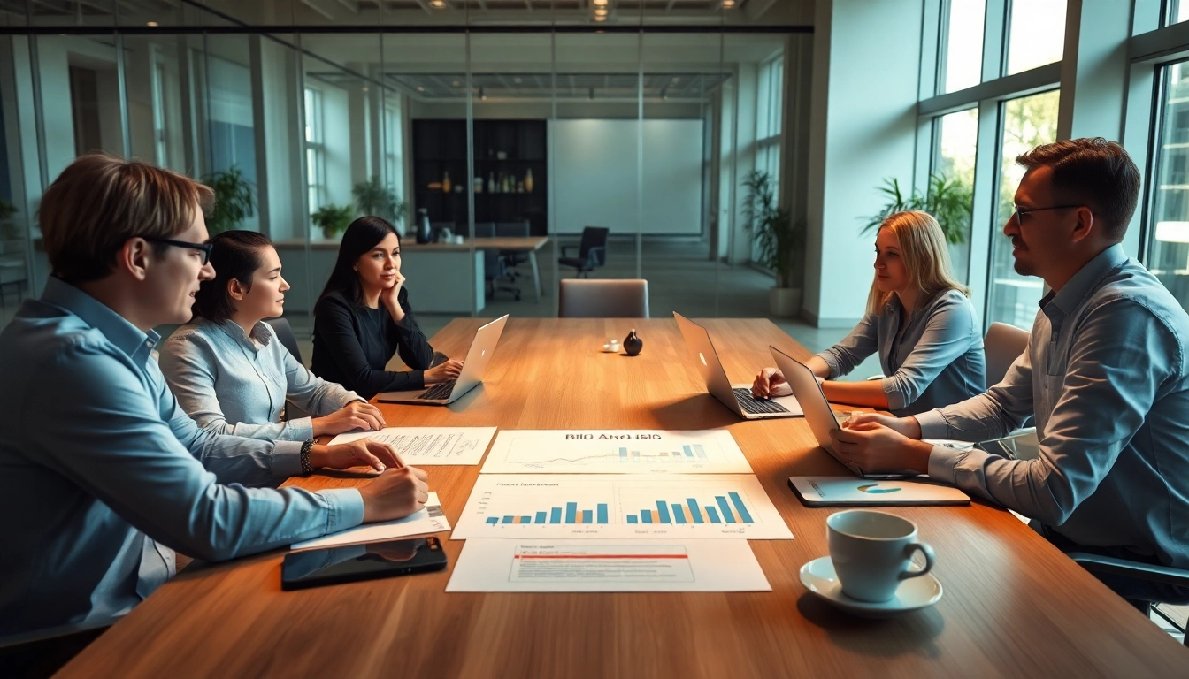 Analyzing Bid-No-Bid Analysis. during a professional meeting with charts and documents.