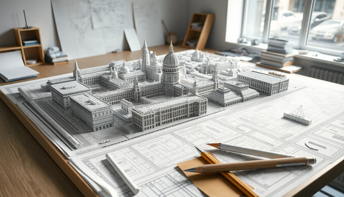 Architekturmodellbau Chemnitz mit detaillierter Stadtansicht und exakten Materialien.