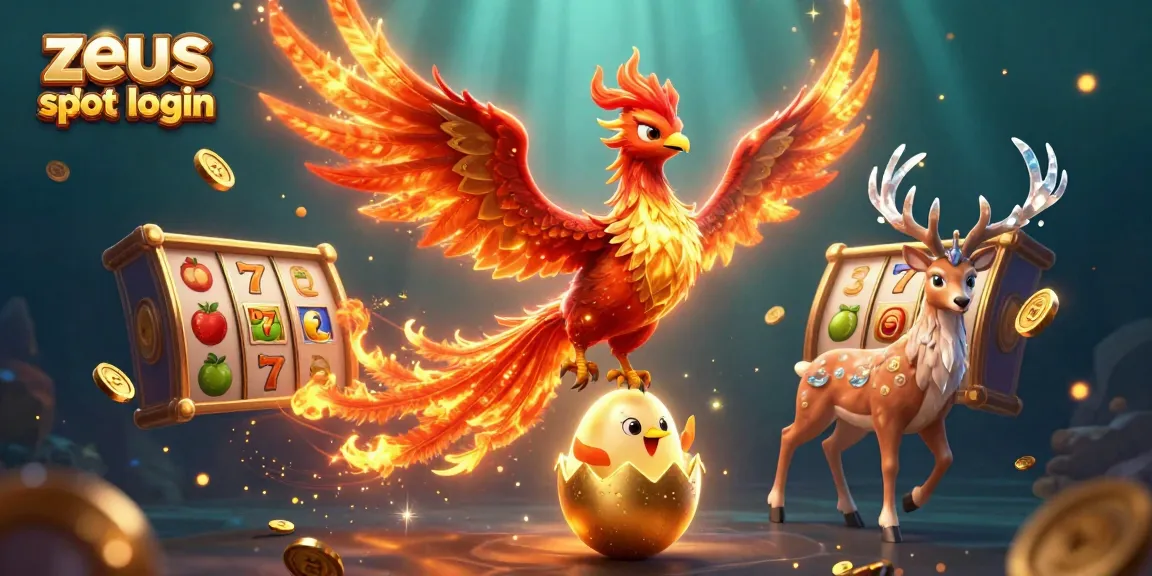 Spin to win with zeus slot login featuring a colorful 3D scene of mythical characters among dynamic slot elements.