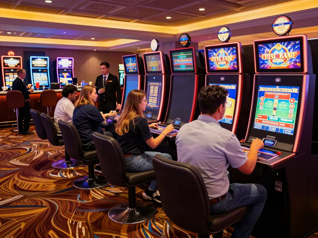 Players at a casino that accepts credit cards enjoying games and vibrant atmosphere enriched with promotions.