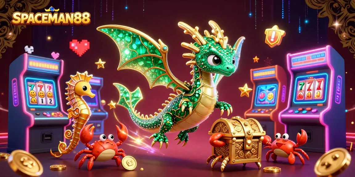 Join the thrilling world of SPACEMAN88 with dynamic 3D elements showcasing vibrant slot gameplay.