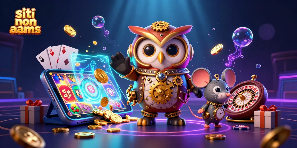 Gioca su siti non AAMS con un gufo viaggiatore e un topo, immersi in un casinò futuristico.