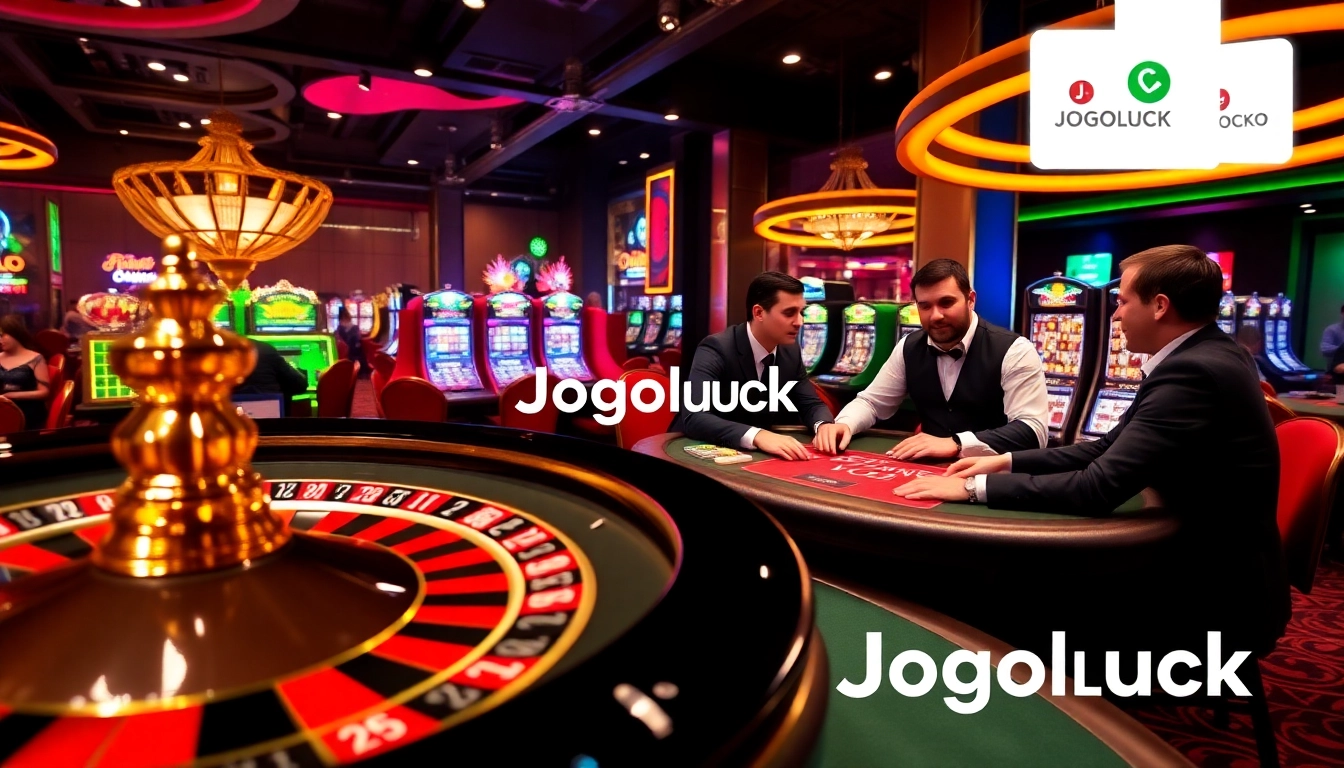 Experience high-stakes thrill at Jogoluck's luxurious casino with vibrant games and excitement.