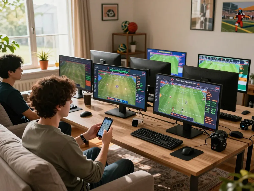 Engaging moment of a player analyzing odds on the tt88 app during live sports betting session.