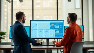 Showcasing Azure & AWS Integration through collaboration at a modern office environment.