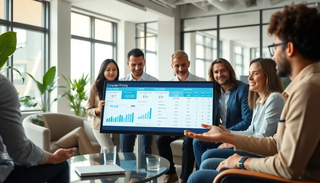 Analyze competitor pricing strategies during a professional business meeting in a modern office.