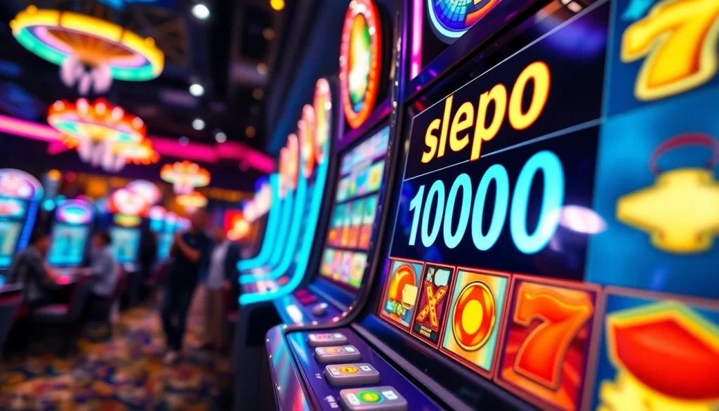 Menangkan jackpot menggunakan slot depo 1000 di mesin slot yang penuh warna.