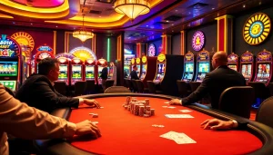 Players strategizing at a poker table, showcasing the excitement of https://88xx.now/ casino gaming.
