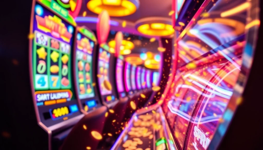 Aktifkan kemenangan dalam permainan slot depo 1k dengan mesin slot berwarna-warni dan suasana energik.