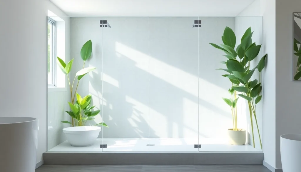 Enhance your bathroom with a stylish frameless glass shower enclosure featuring sleek design and modern aesthetics.