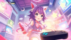 Exciting character from a hentai game in a vibrant, engaging gaming environment.