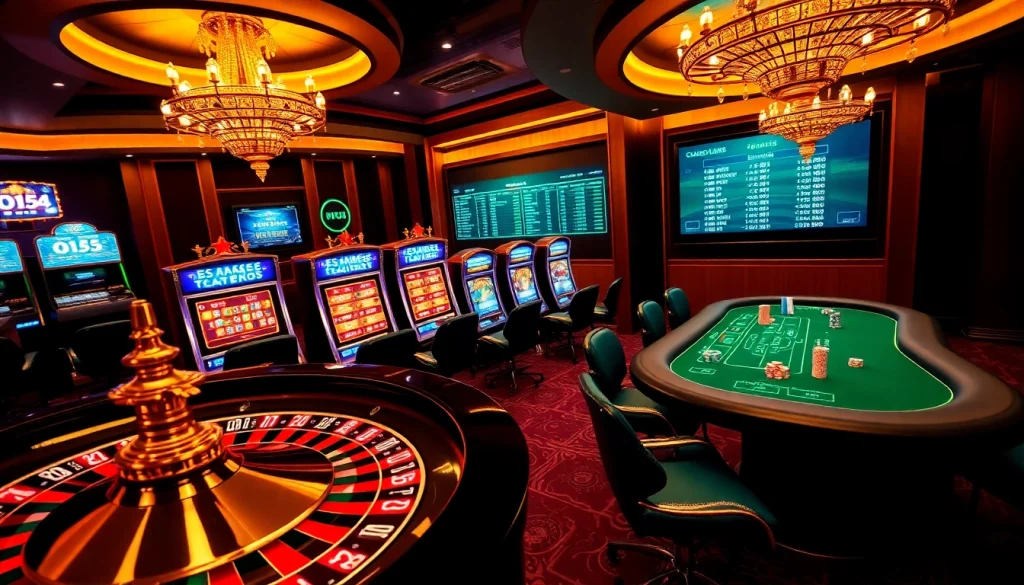 Découvrez l'excitation du casino fiable en ligne avec des machines à sous vibrantes et des tables de poker élégantes.