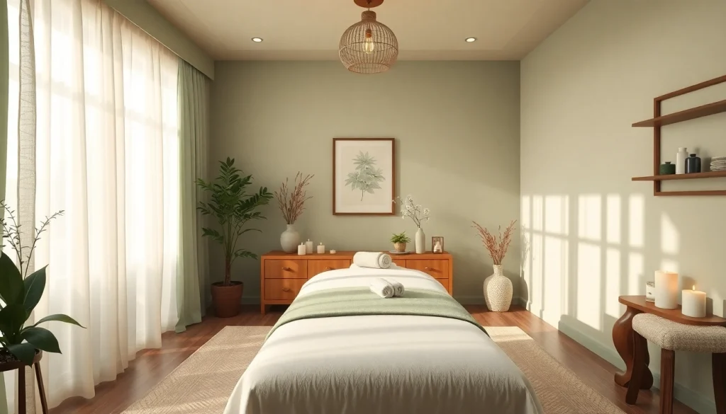 편안한 장식과 자연광이 있는 파주 마사지 치료실