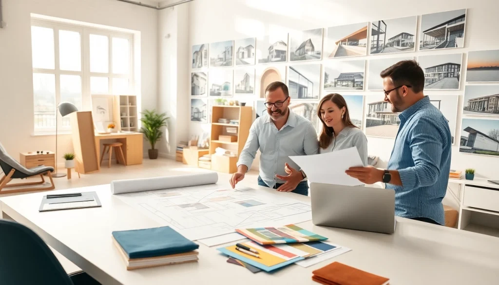 Start a residential architecture project with an architect creating designs in a bright studio.