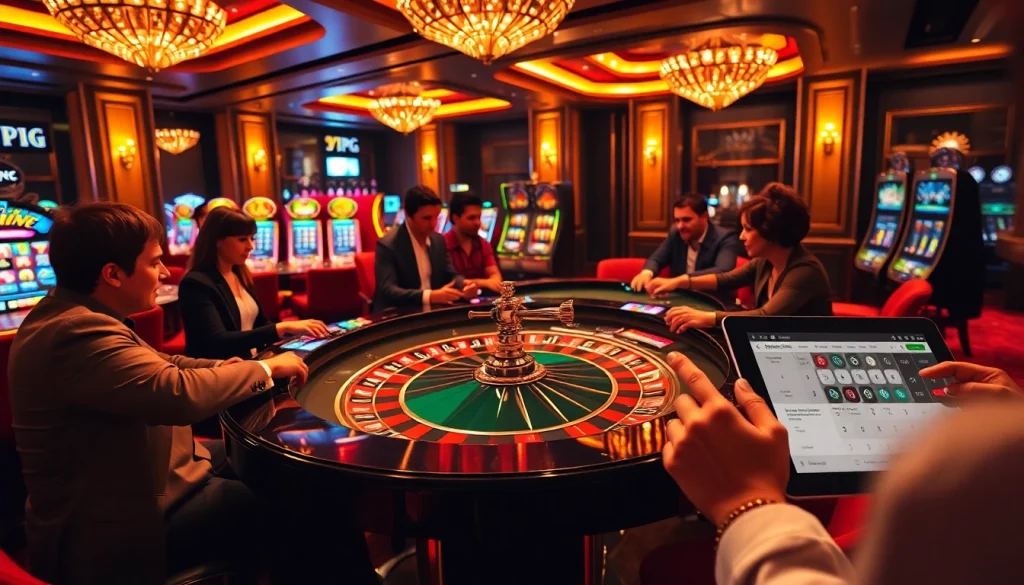 Vivez l'excitation du jeu au meilleur casino en ligne 2026 avec des tables de jeux vibrantes et des joueurs excités.