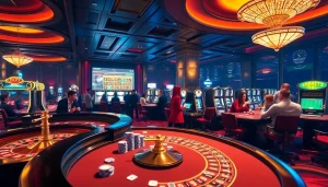 SHBET players enjoying an exciting gaming experience at a luxurious casino.