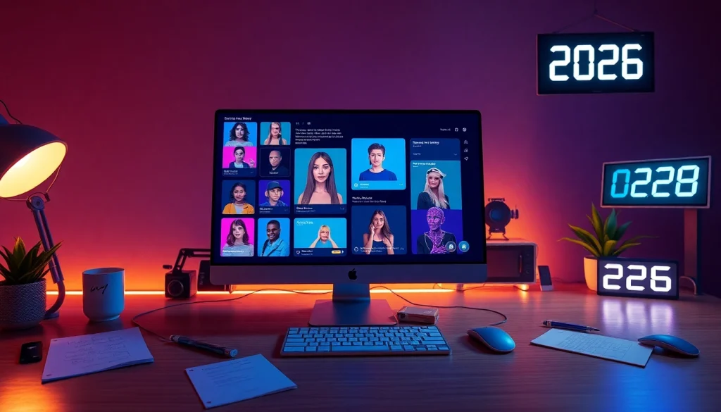 Engaging workspace featuring NSFW AI chatbots, showcasing digital interaction and creativity.