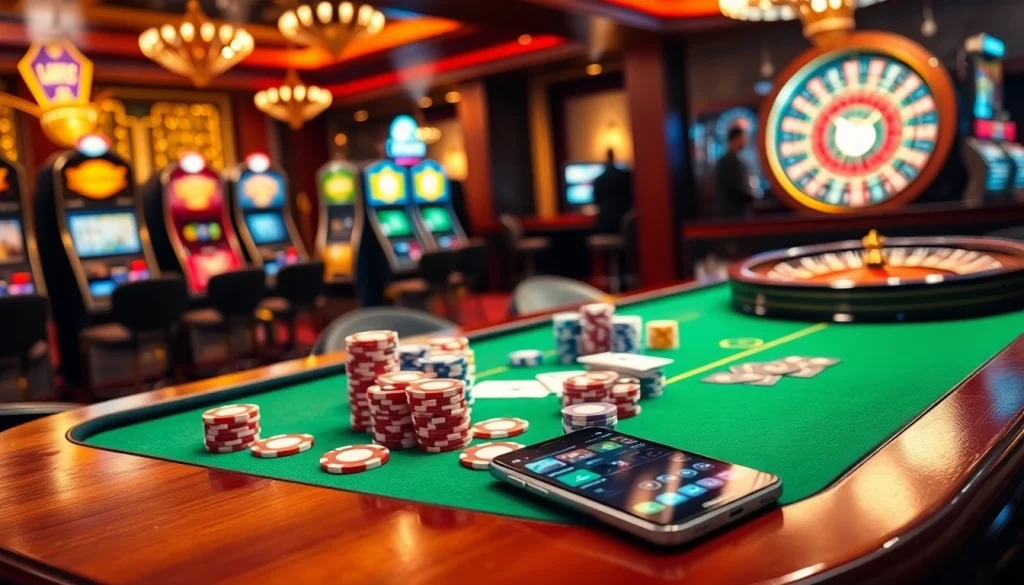 Découvrez l'excitation d'un casino fiable en ligne avec des visuels de jeux vibrants et des tables engageantes.