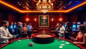 Gagner à une table de casino fiable en ligne avec des cartes et des jetons dans une ambiance vibrante.